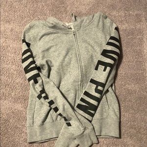 Gray PINK zip up hoodie